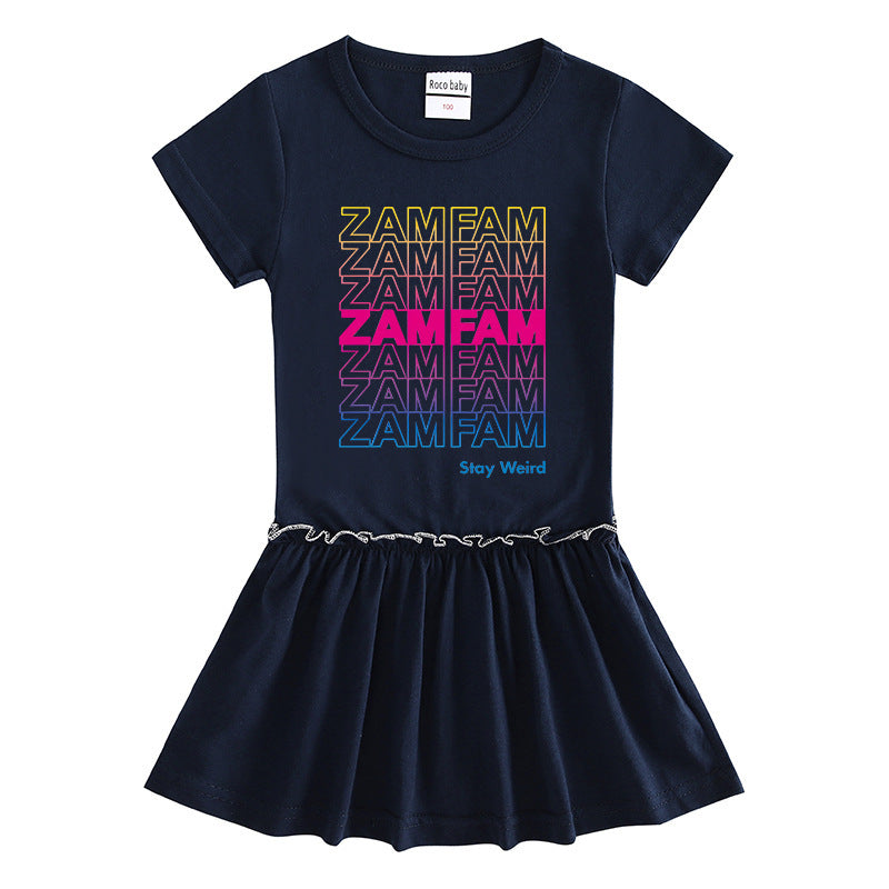Short sleeved dress cotton baby