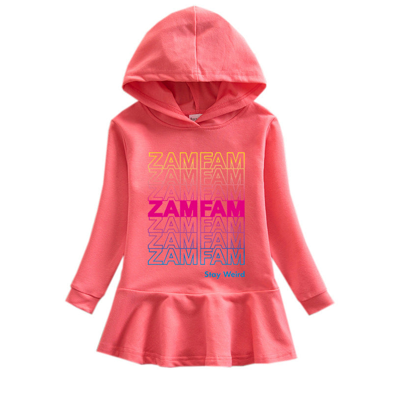 Children's hooded sweatshirt dress
