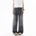 Vintage Blue Knife-Edge Denim Jeans for Men