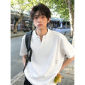 cleanfit rivet V-neck regular shoulder t-shirt men
