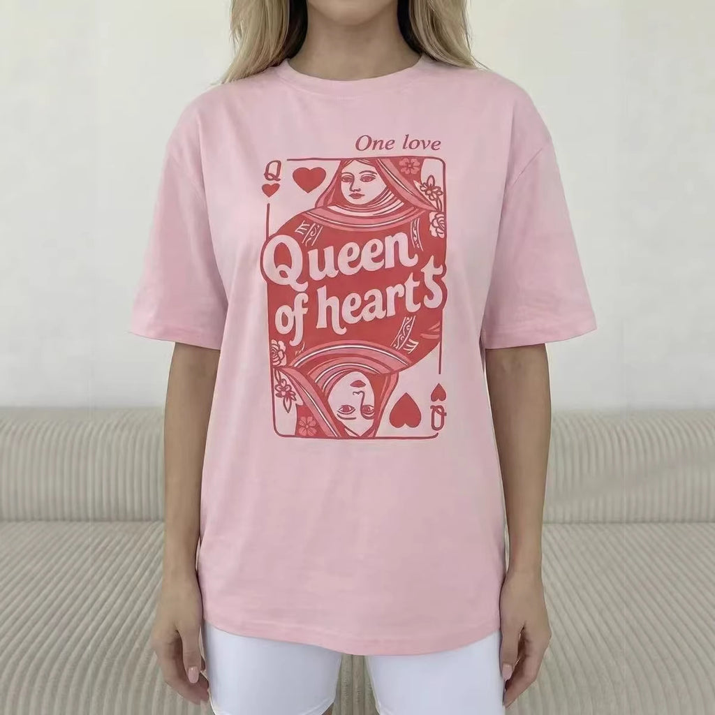 Loose round neck short sleeved T-shirt top