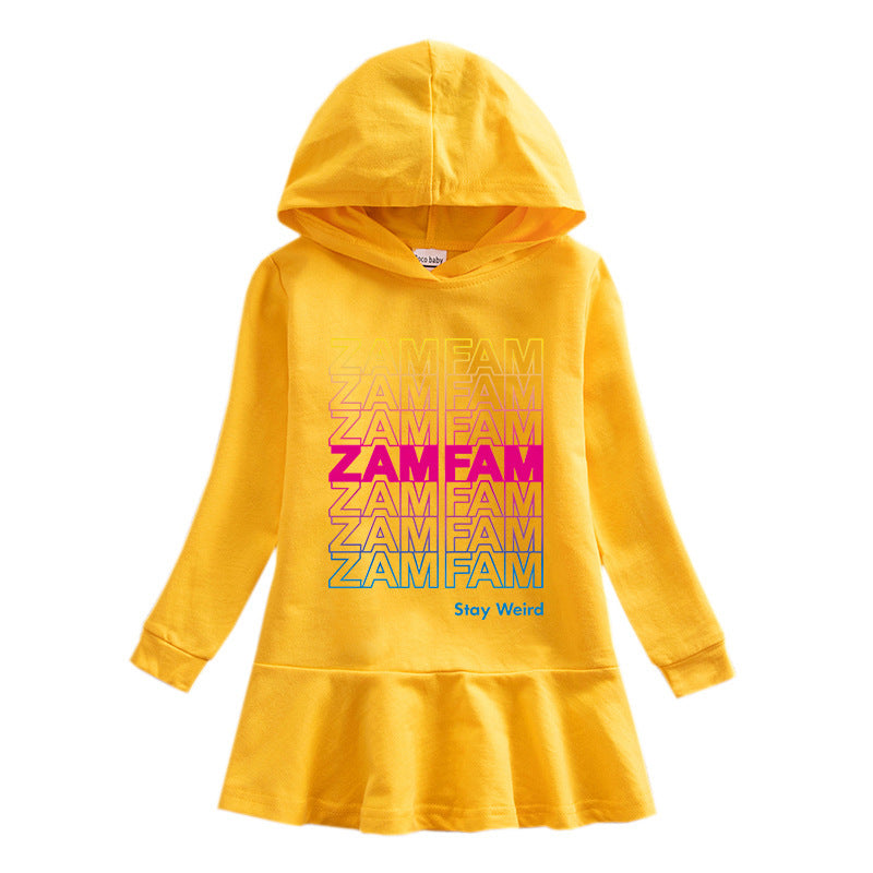 Children's hooded sweatshirt dress