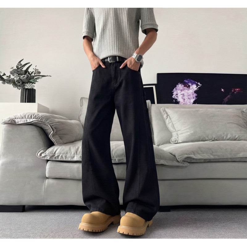 Wide Leg Denim Pants for Men