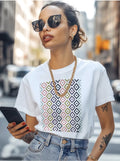 Printed short sleeved shirt