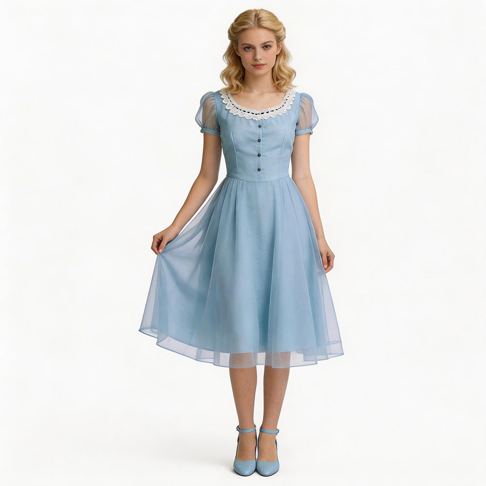 Alice in Wonderland Alice Cosplay Costume Halloween Role Play Cosplay Dress for Women Halloween