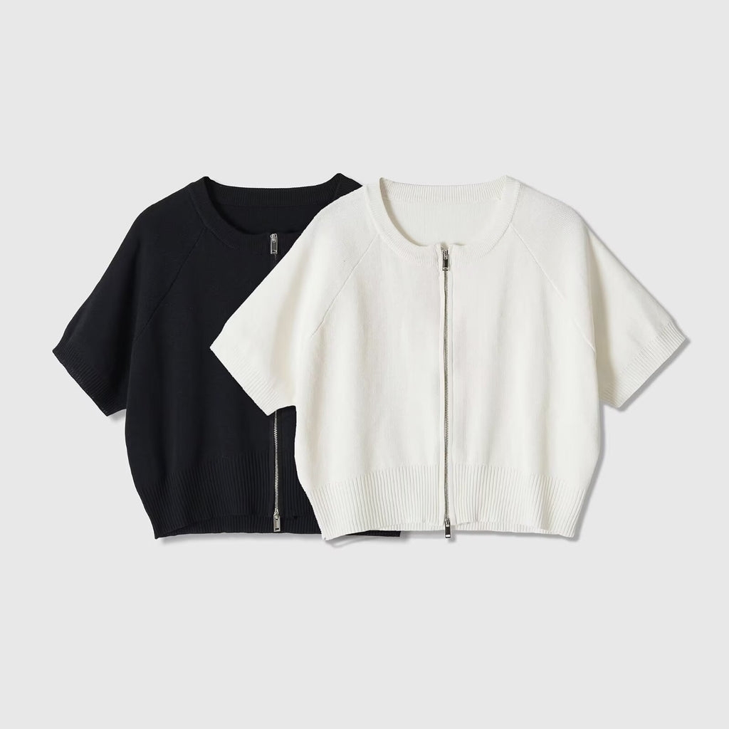 Simple round neck casual knitted top