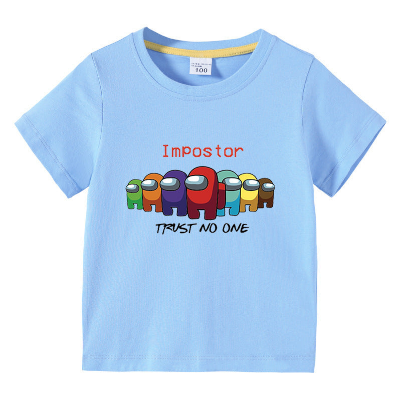 Children's summer short sleeved T-shirt
