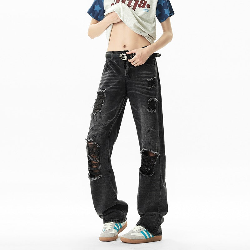 Loose Wide-Leg Tapered Pants Trendy Brand Versatile Straight Leg Pants