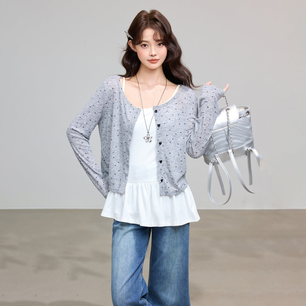 Long Sleeve T-Shirt Sun Protection Cardigan for Women Outerwear Open Front Top