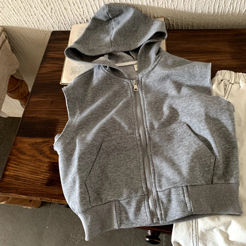 Versatile cardigan baby hooded jacket
