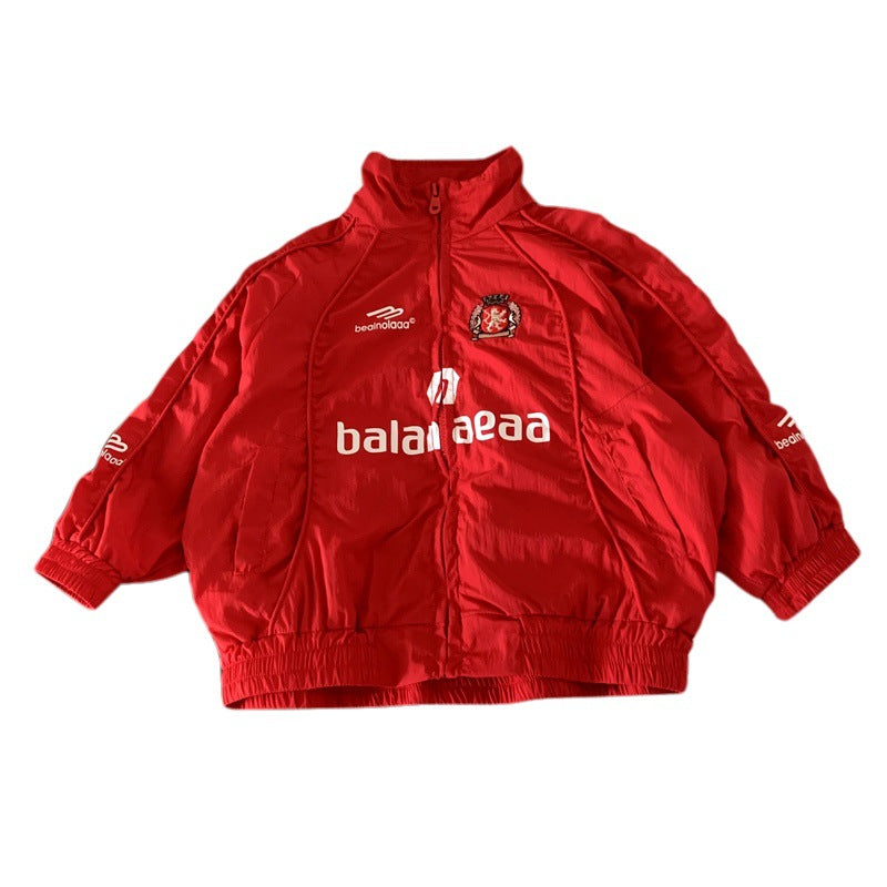 Sports jacket jacket with children's baby letter print