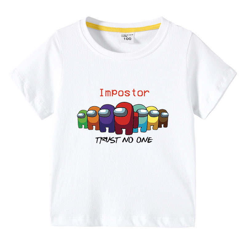 Children's summer short sleeved T-shirt