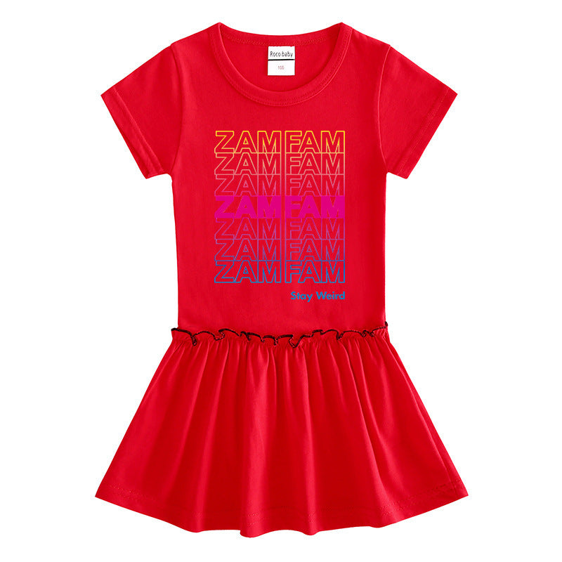 Short sleeved dress cotton baby