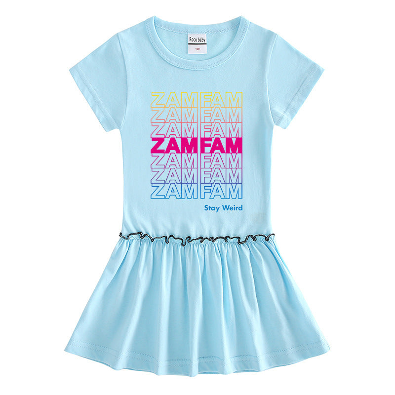 Short sleeved dress cotton baby
