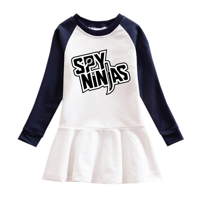 Cartoon hoodie girl dress