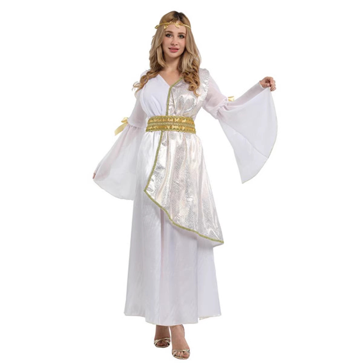 Halloween Adult Women's Costume Cosplay Sexy Greek Goddess Egyptian Queen Cleopatra Athena Queen