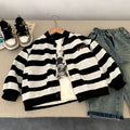 Striped Cardigan Versatile and Soft Top for Kids in Small and Medium Sizes