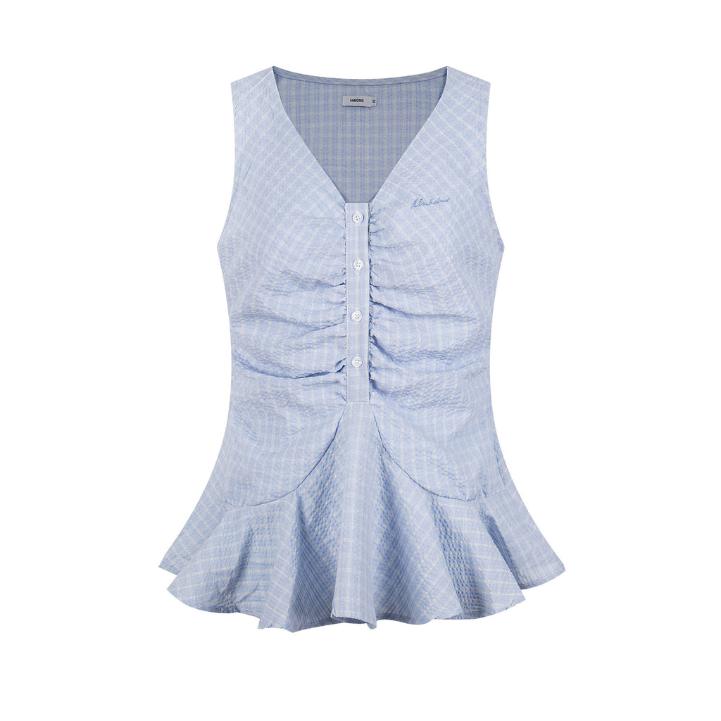 Women's Twisted Knit Detail Fitted V-Neck Casual Short Sleeve Solid Color Minimalist T-Shirt