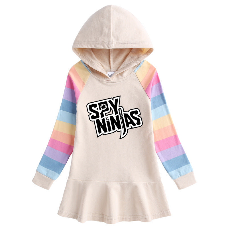 Cartoon Rainbow Girls' Dress