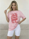 Loose round neck short sleeved T-shirt top