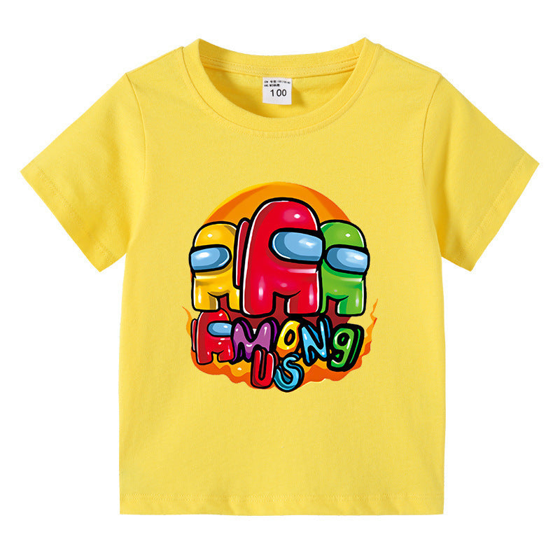 Children's summer short sleeved T-shirt