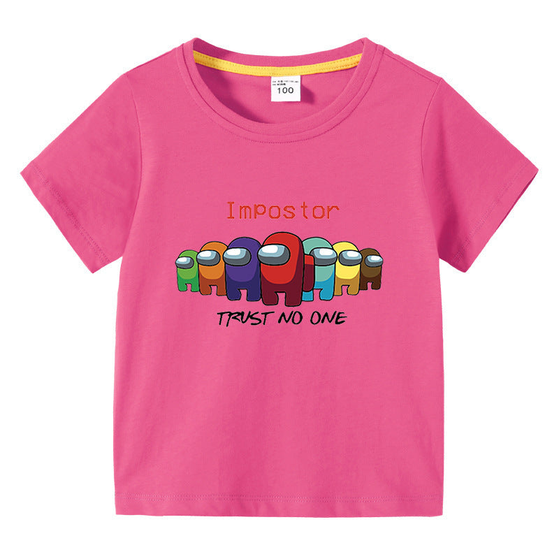 Children's summer short sleeved T-shirt