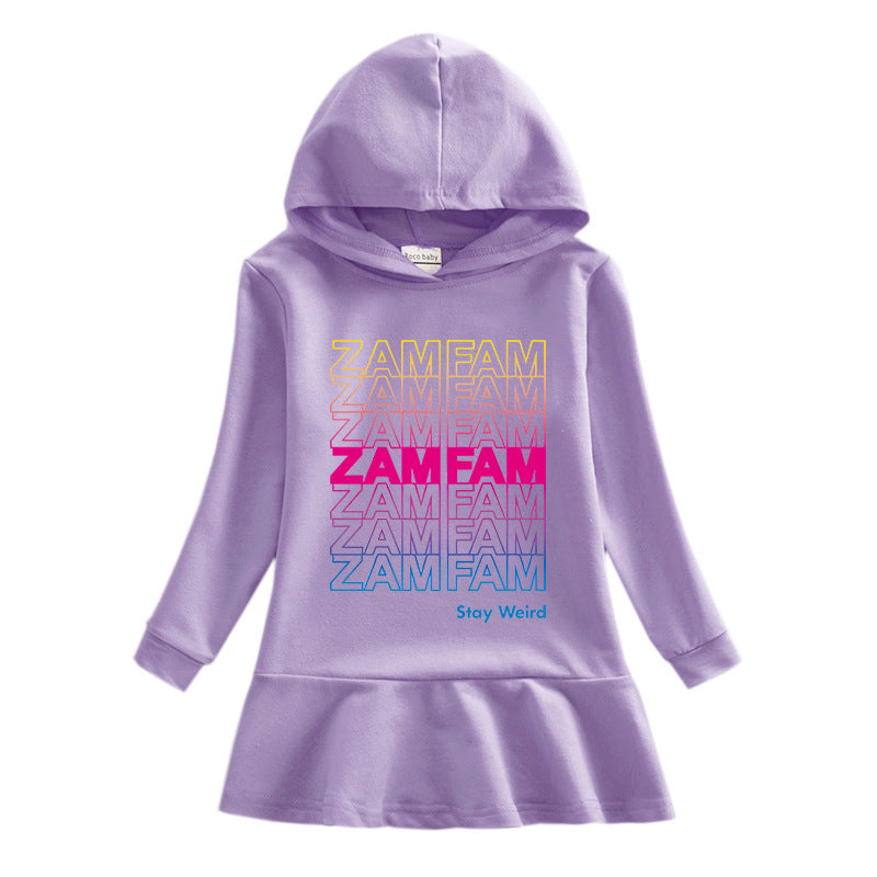Children's hooded sweatshirt dress