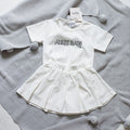 Kids Outfits for Girls, School Style Dress Set, Short Sleeve T-Shirt with Puffy Tennis Skirt