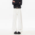 Texture Washed Knife-Edge Denim Pants Men