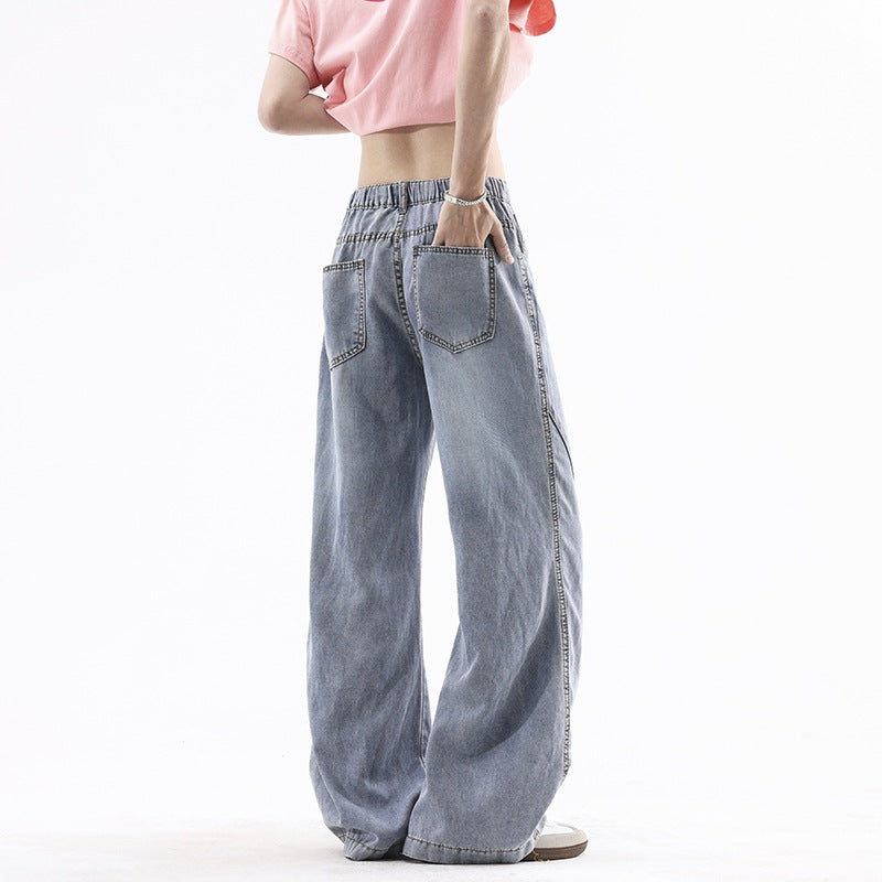 Light Blue Tencel Lyocell Jeans for Men