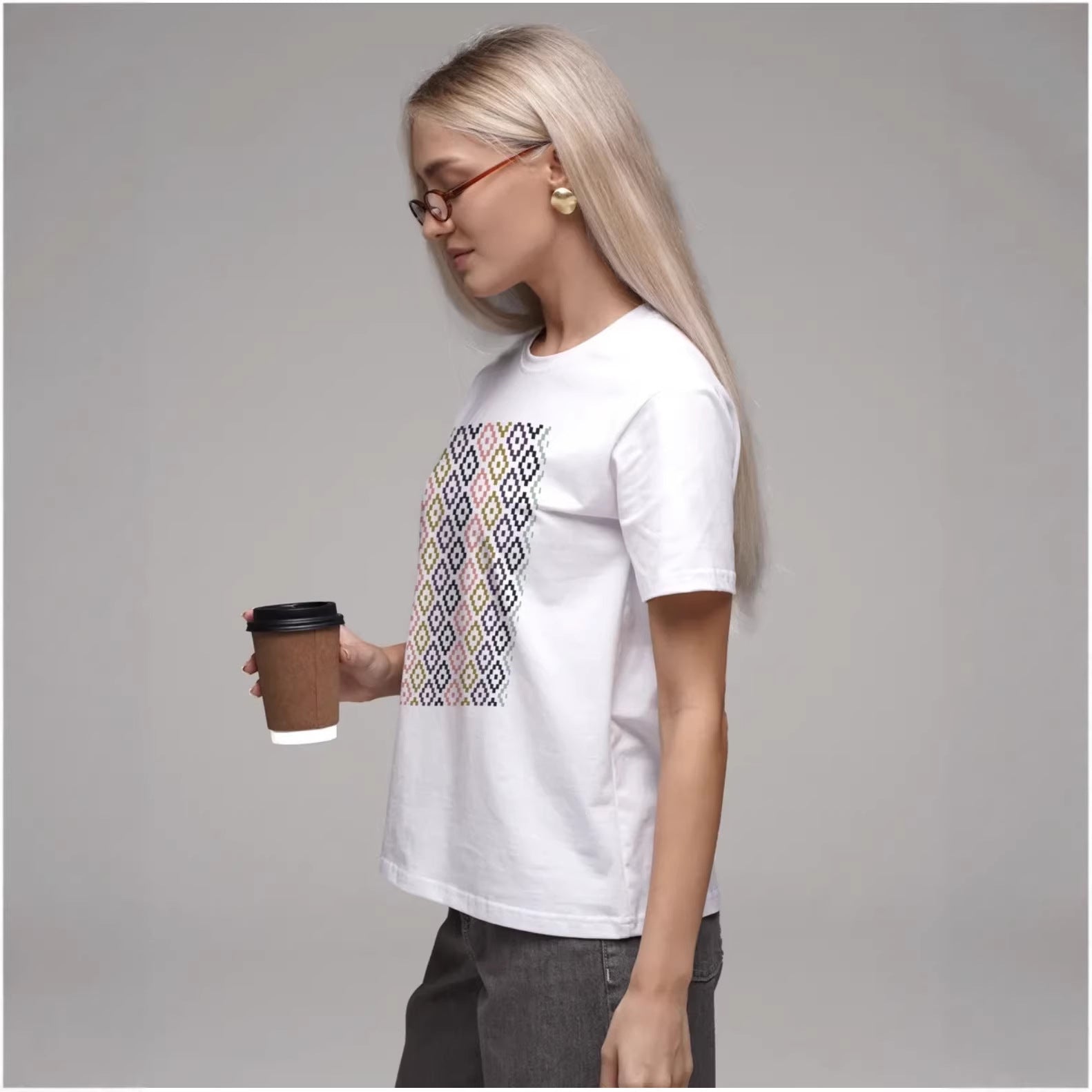 Printed short sleeved shirt