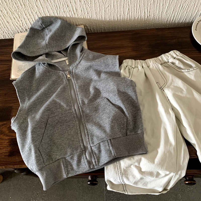 Versatile cardigan baby hooded jacket