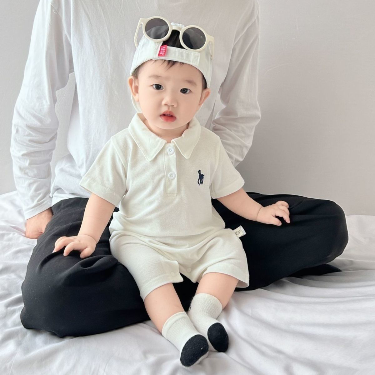 Baby Boy Short Sleeve Onesie Lightweight Outing