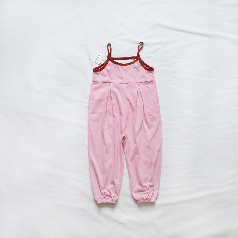 Color-Block Romper for Girls, Sleeveless Onesie for Boys