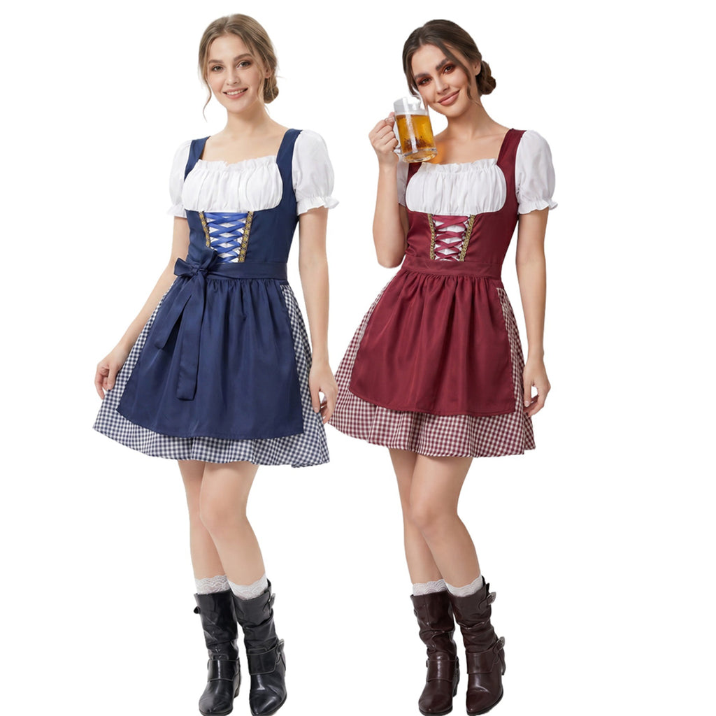German Munich Beer Festival Women's Adult Bavarian Traditional Dirndl Dress Halloween Party