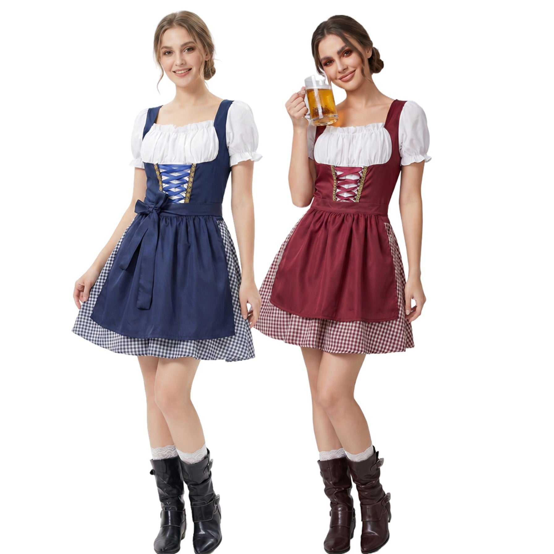 German Munich Beer Festival Women's Adult Bavarian Traditional Dirndl Dress Halloween Party