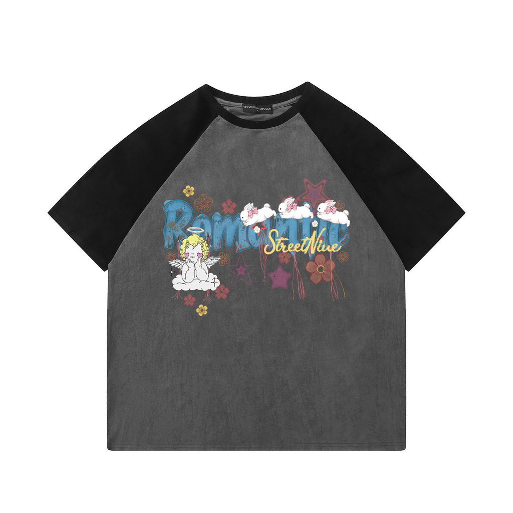 Romantic Angel Printed Short Sleeve