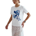 Loose round neck short sleeved T-shirt for women