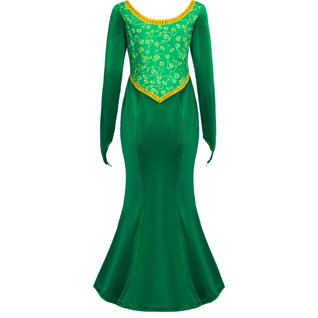 Monster Slayer Princess Fiona Cosplay Costume Halloween Performance Dress Princess Fiona Long Dress