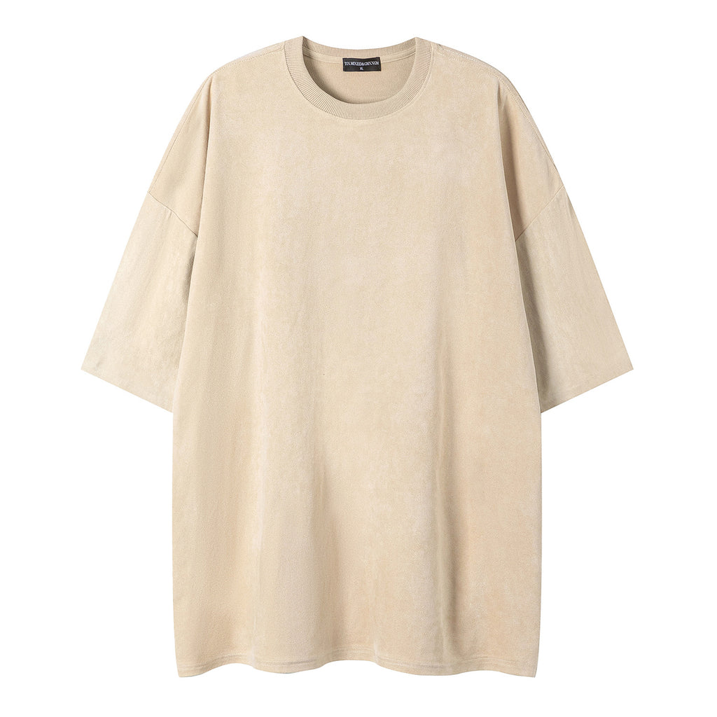 Basic minimalist plain version short sleeved shirt