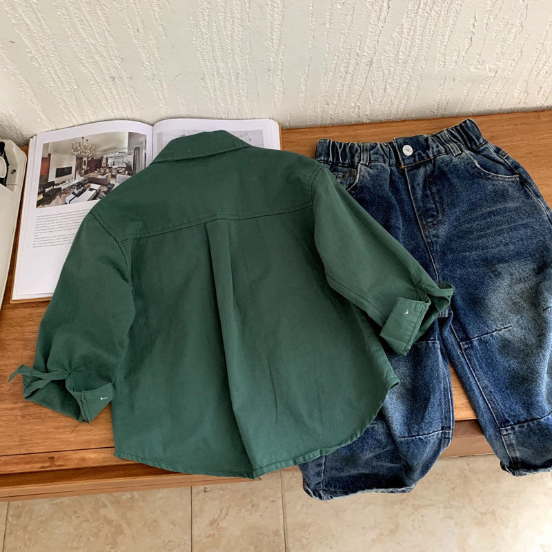 Versatile tops college style children's clothing