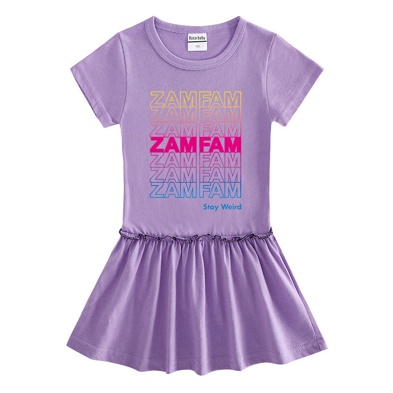 Short sleeved dress cotton baby