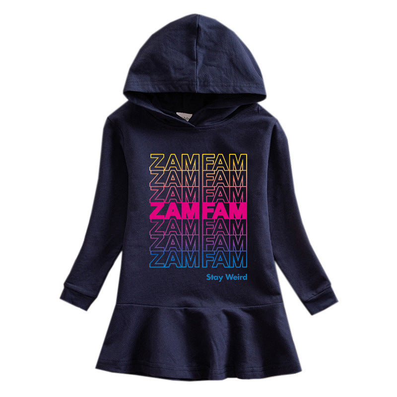Children's hooded sweatshirt dress