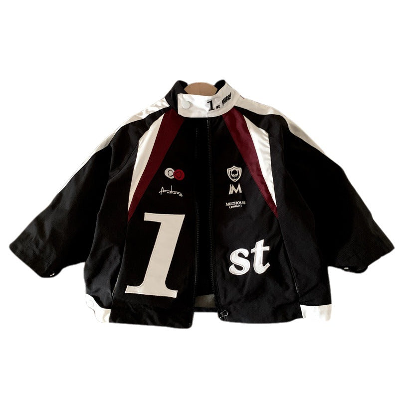 Children's racing jacket for spring and autumn styles