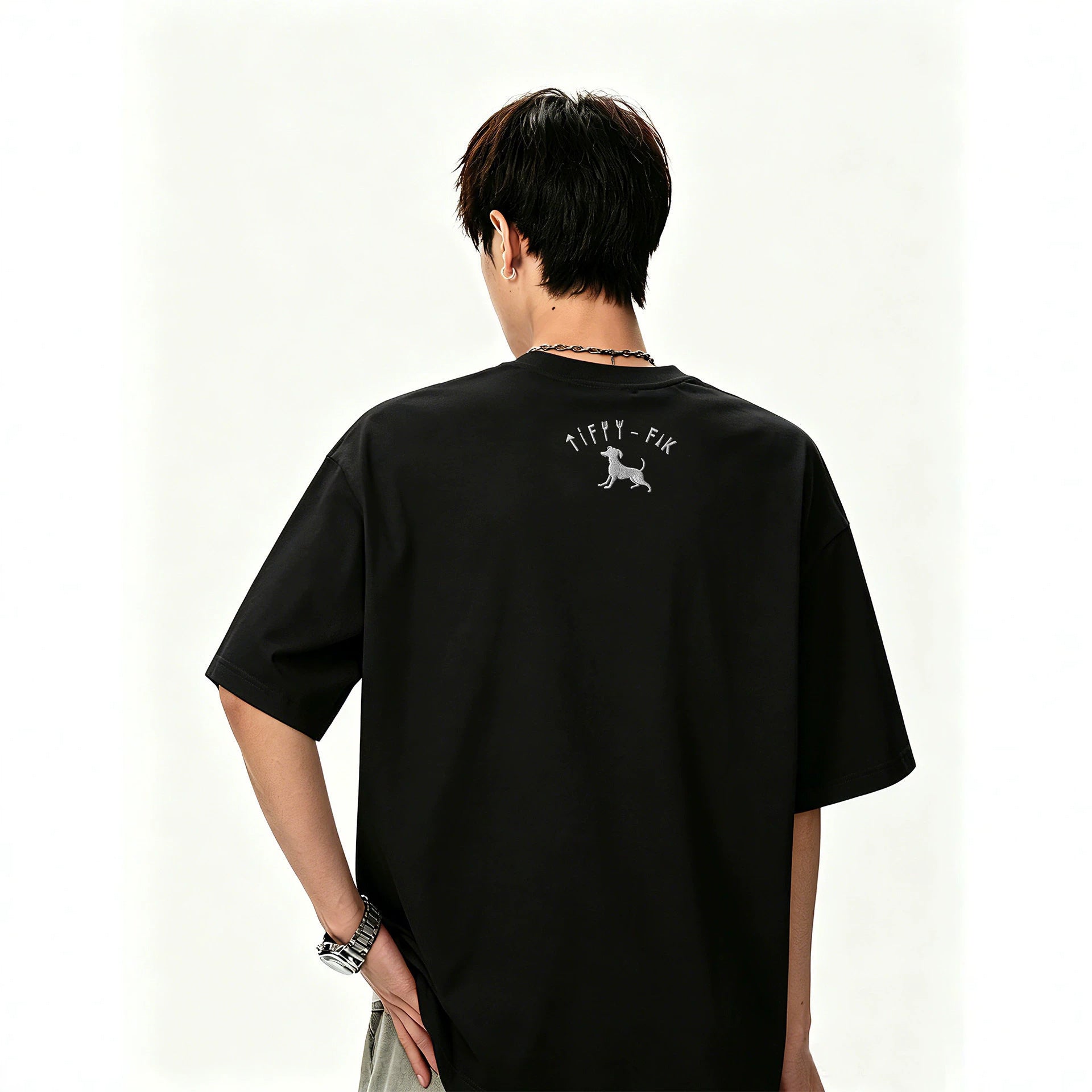 Dog Print Men's T-Shirt Trendy Casual Sports Short Sleeve