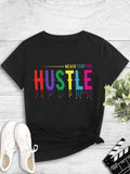 Printed Round Neck Crewneck T-Shirt