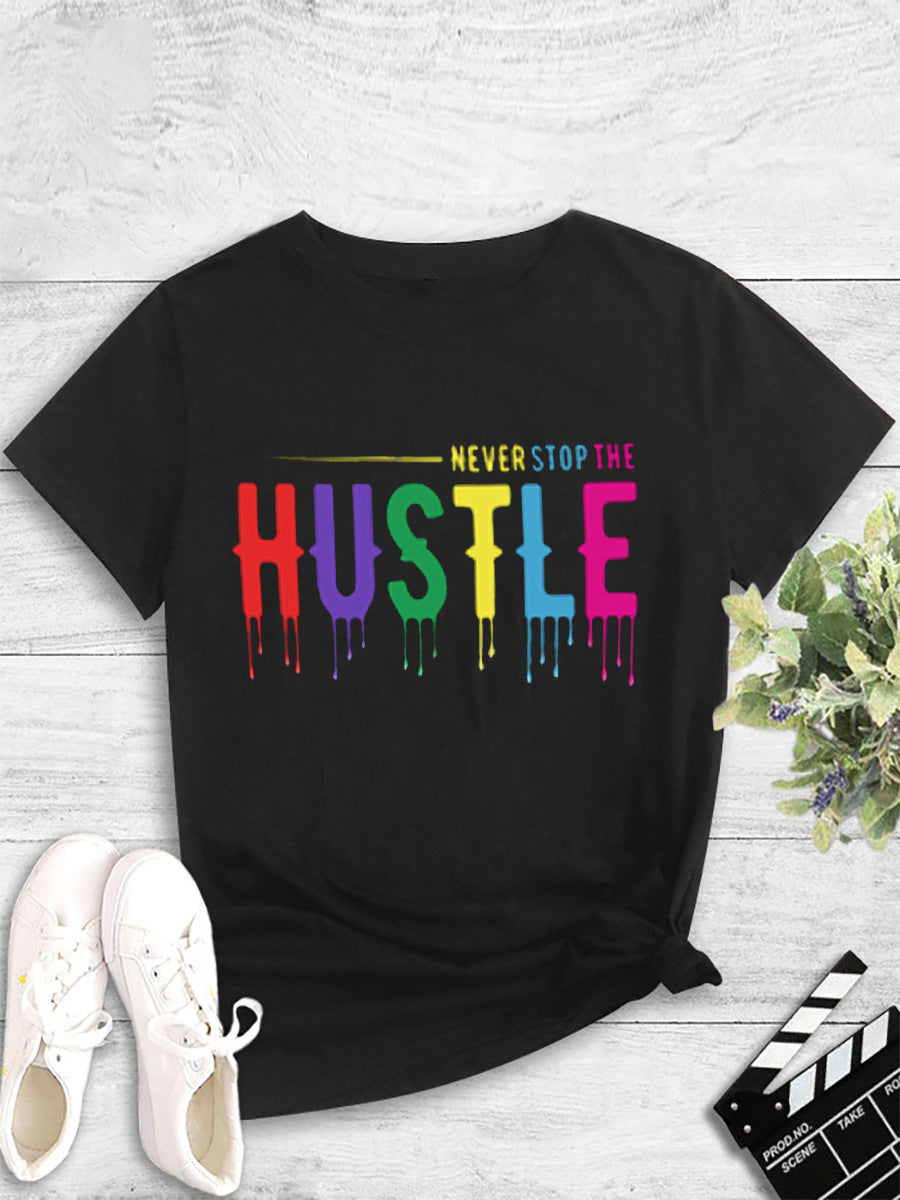 Printed Round Neck Crewneck T-Shirt