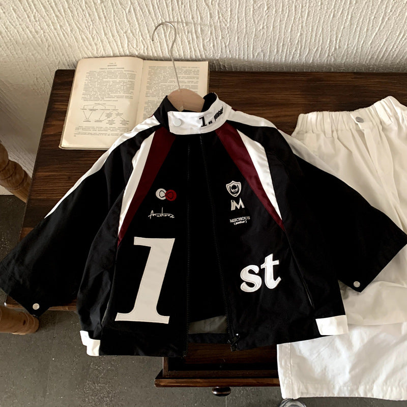 Children's racing jacket for spring and autumn styles
