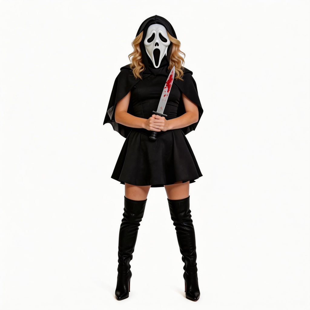 Scream Movie Cosplay Costume Halloween Horror Character Dress for Women Comic Convention Outfit Factory