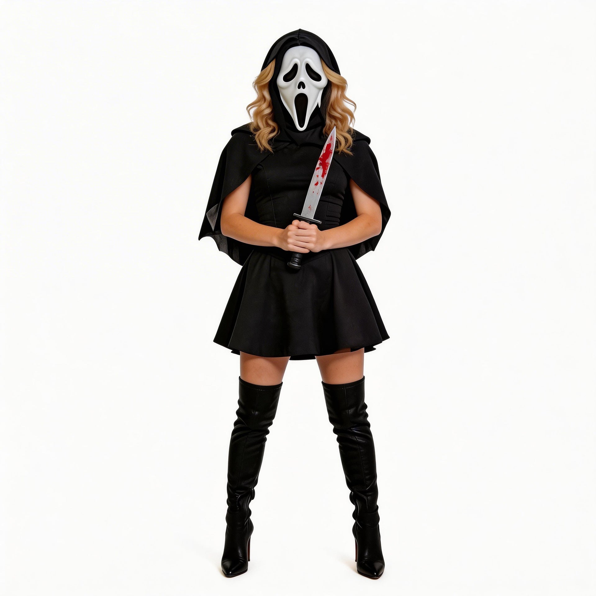 Scream Movie Cosplay Costume Halloween Horror Character Dress for Women Comic Convention Outfit Factory